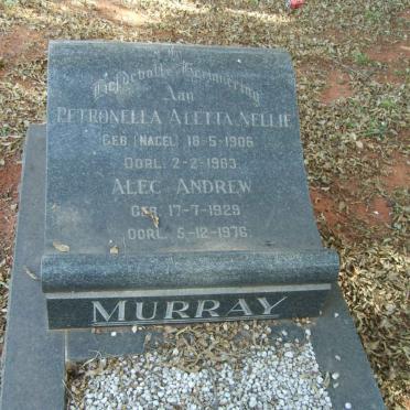 MURRAY Alec Andrew 1929-1976 &amp; Petronella Aletta Nellie NAGEL 1906-1963