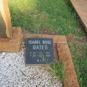OATES Sylvia Marie -1947 :: OATES Isabel Rose 1913-1936 :: OATES Archibald Powis 1906-1985