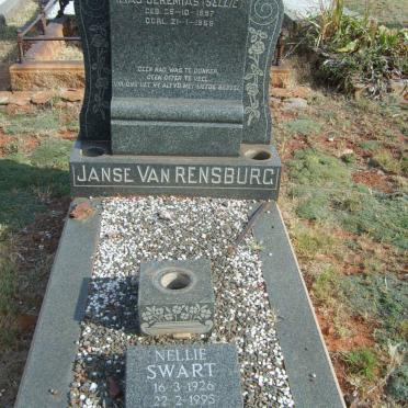 RENSBURG Ilias Jeremias, Janse van 1897-1958 :: SWART Gert -1987 &amp; Nellie 1926-1995