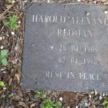 REDMAN Harold Alexander 1908-1996