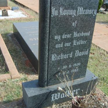 WALKER Richard David 1930-1982
