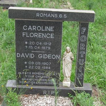 FORTUIN David Gideon 1907-1984 &amp; Caroline Florence 1912-1979