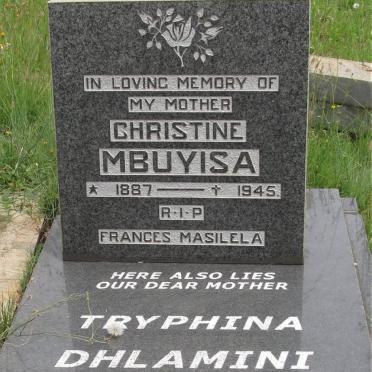 MBUYISA Christine 1887-1945 :: DHLAMINI Tryphina 1918-1996