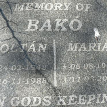 BAKÓ Zoltán 1948-1988 &amp; Maria 1950-2009