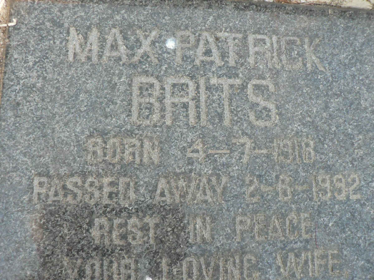 BRITS Max Patrick 1918-1992