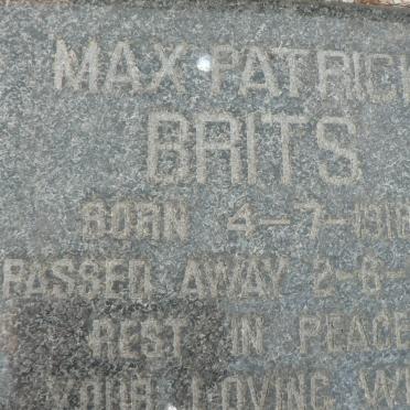 BRITS Max Patrick 1918-1992