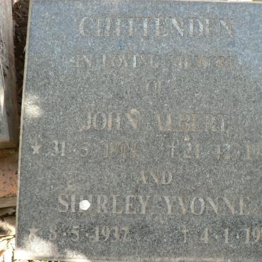 CHITTENDEN John Albert 1918-1980 &amp; Shirley Yvonne 1937-1996