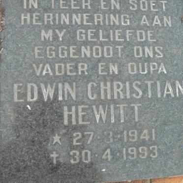 HEWITT Edwin Christian 1941-1993