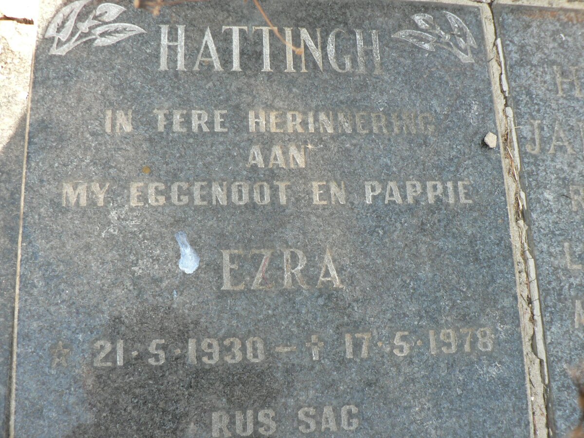 HATTINGH Ezra 1930-1978