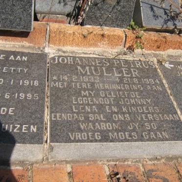 MULLER Johannes Petrus 1933-1994