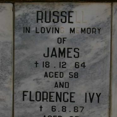RUSSELL James -1964 &amp; Florence Ivy -1987