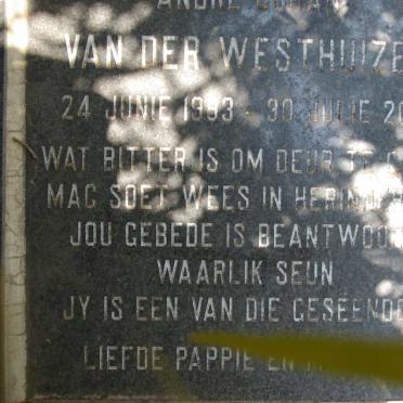 WESTHUIZEN André ?, van der 1983-2001