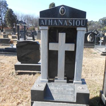 ATHANASIOU Demetrios John 1932-1987