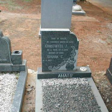 AMATO Christoffel J. 1928-1988 &amp; Susara C. 1927-