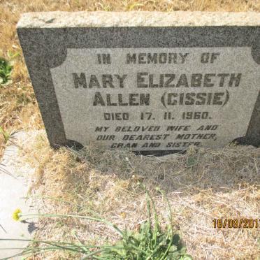 ALLEN Mary Elizabeth  -1960