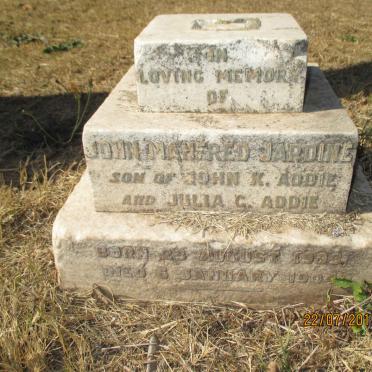 ADDIE John Manfred Jardine 1903-1904