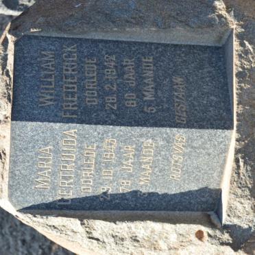 BUTLER William Frederick -1942 &amp; Maria Gertruida -1943