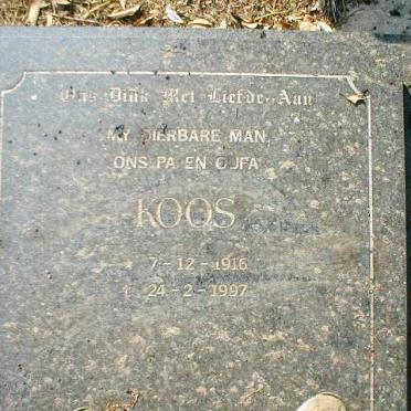 BURGER Koos 1916-1997