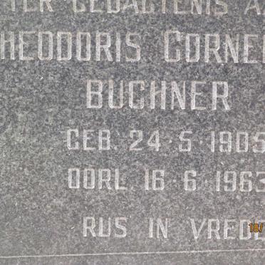 BUCHNER Theodoris Cornelius 1905-1963