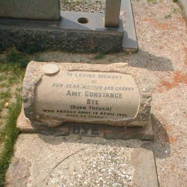 BYE Amy Constance nee TROSKIE  -1951