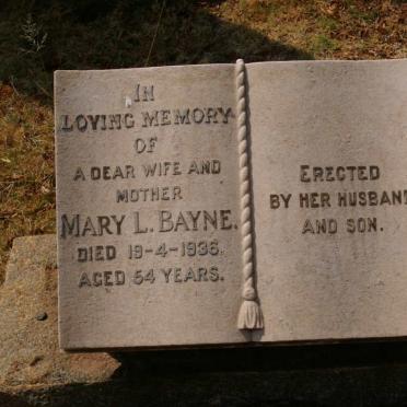 BAYNE Mary L. -1936