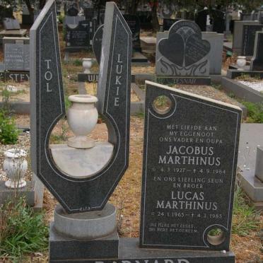 BARNARD Jacobus Marthinus 1927-1984 :: BARNARD Lucas Marthinus 1965-1985