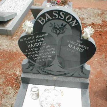 BASSON Hannes 1951-1987 &amp; Marie 1952-