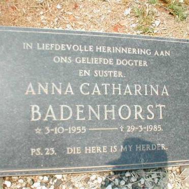 BADENHORST Anna Catharina 1955-1985