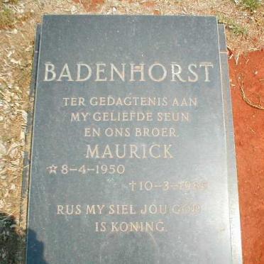 BADENHORST Maurick 1950-1985