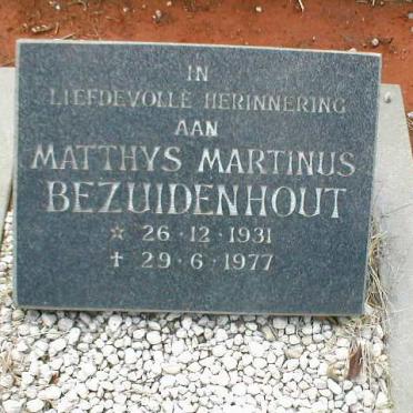 BEZUIDENHOUT Matthys Martinus 1931-1977