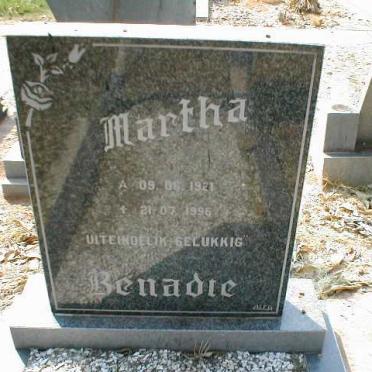 BENADIE Martha 1921-1996
