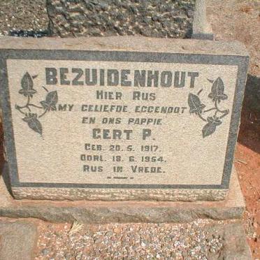 BEZUIDENHOUT Gert P. 1917-1954