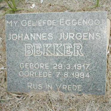 BEKKER Johannes Jurgens 1917-1994