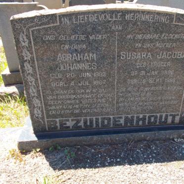 BEZUIDENHOUT Abraham Johannes 1893-1967 &amp; Susara Jacoba KRUGER 1896-1959