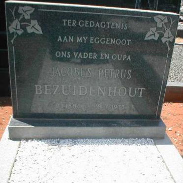 BEZUIDENHOUT Jacobus Petrus 1886-1973