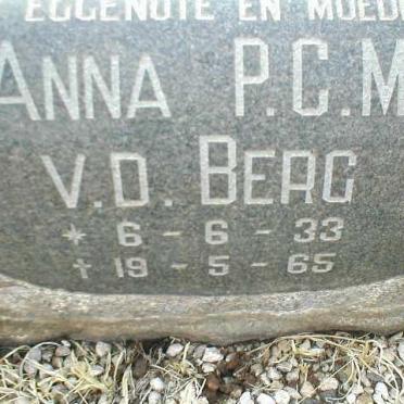 BERG Anna P.C.M., v.d. 1933-1965