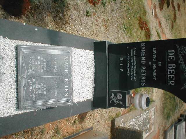 BEER Barend Petrus, de :: DE BEER Maud Ellen 1922-2001