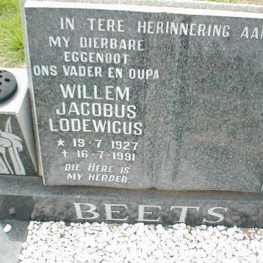 BEETS Willem Jacobus Lodewicus 1927-1991