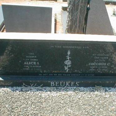 BEUKES Jacobus C. 1900- 19?? &amp; Alice I. 1908-1979