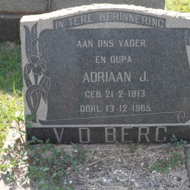 BERG Adriaan J., v.d. 1913-1965