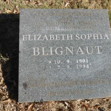 BLIGNAUT Elizabeth Sophia 1901-1994