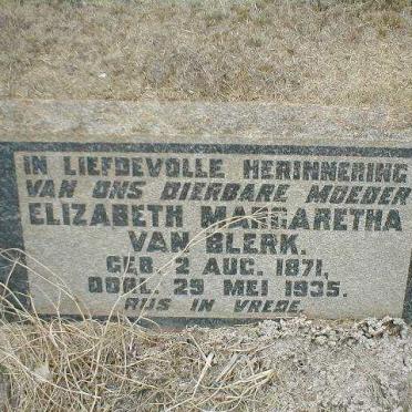 BLERK Elizabeth Margaretha, van 1871-1935