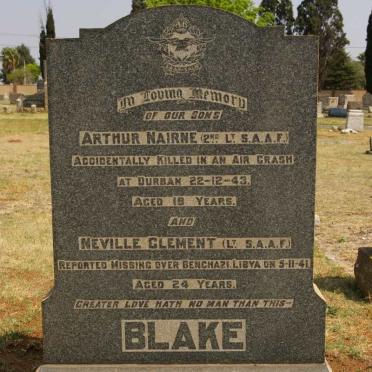 BLAKE Arthur Nairne -1943 :: BLAKE Neville Clement - 1941