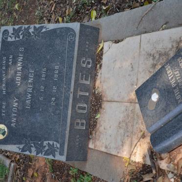 BOTES Antony Johannes Lawrence 1915-1968 &amp; Kotie PIETERSE 1926-1997