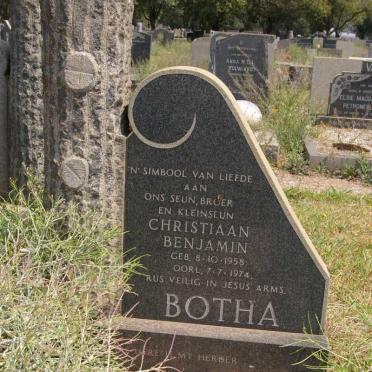 BOTHA Christiaan Benjamin 1958-1974