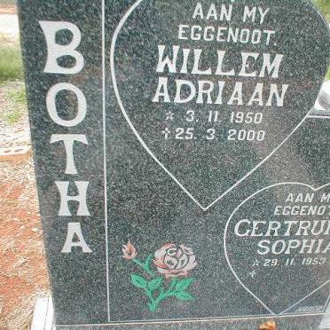 BOTHA Willem Adriaan 1950-2000 &amp; Gertruida Sophia 1953-