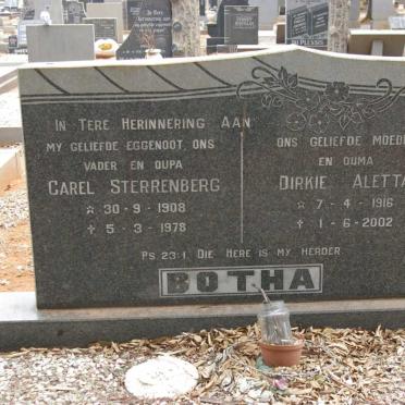 BOTHA Carel Sterrenberg 1908-1978 &amp; Dirkie Aletta 1916-2002