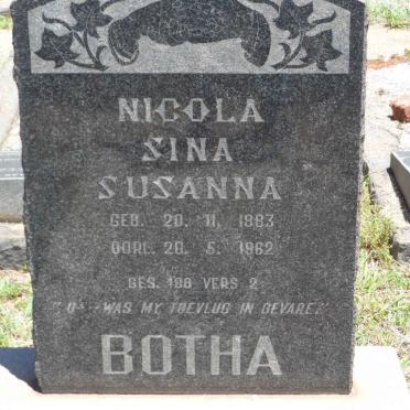 BOTHA Nicola Sina Susanna 1883-1962