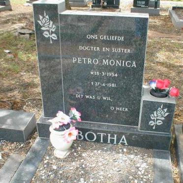 BOTHA Petro Monica 1954-1981