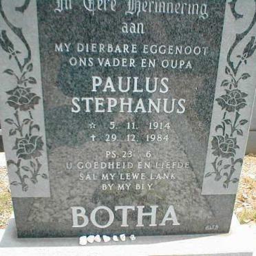 BOTHA Paulus Stephanus 1914-1984